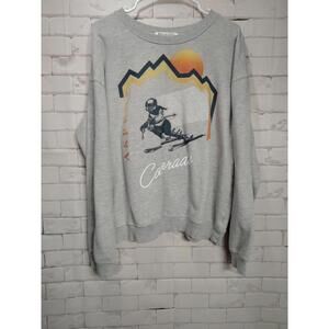 Wound Up Aspen Colorado Women's XL Crewneck Vintage-Look Sweatshirt Soft Ski